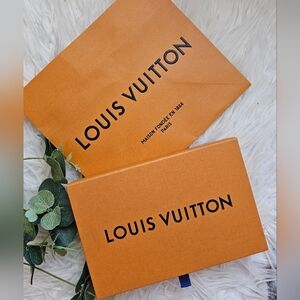 Louis Vuitton Long Wallet Box+Dustcloth+Shopping Bag Bundle